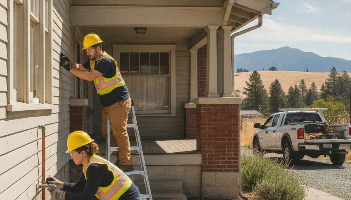 Plumber repairing a pipe in Chico, CA for prompt plumbing repair service