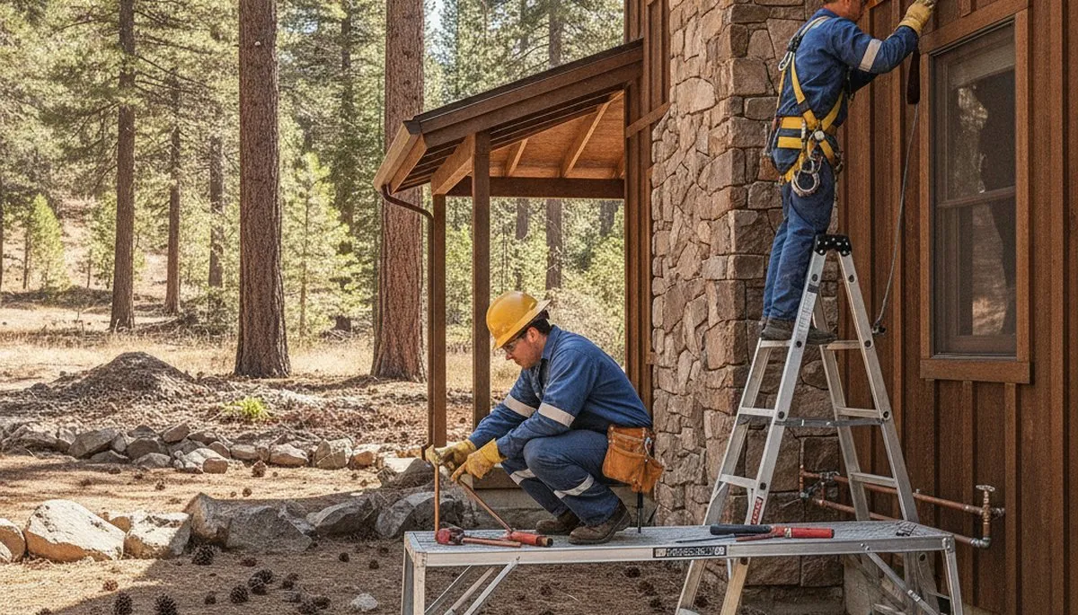 Plumber servicing a plumbing repair in Chico, CA for residential and commercial customers