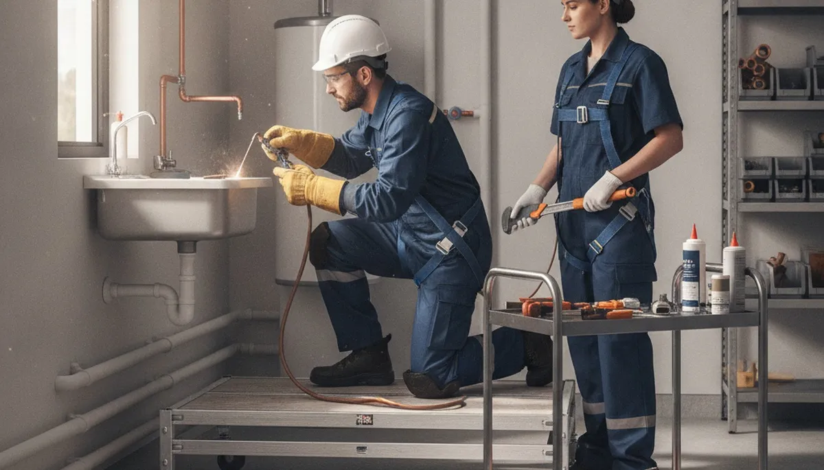 Chico, CA plumber repairing a home pipe for reliable plumbing service