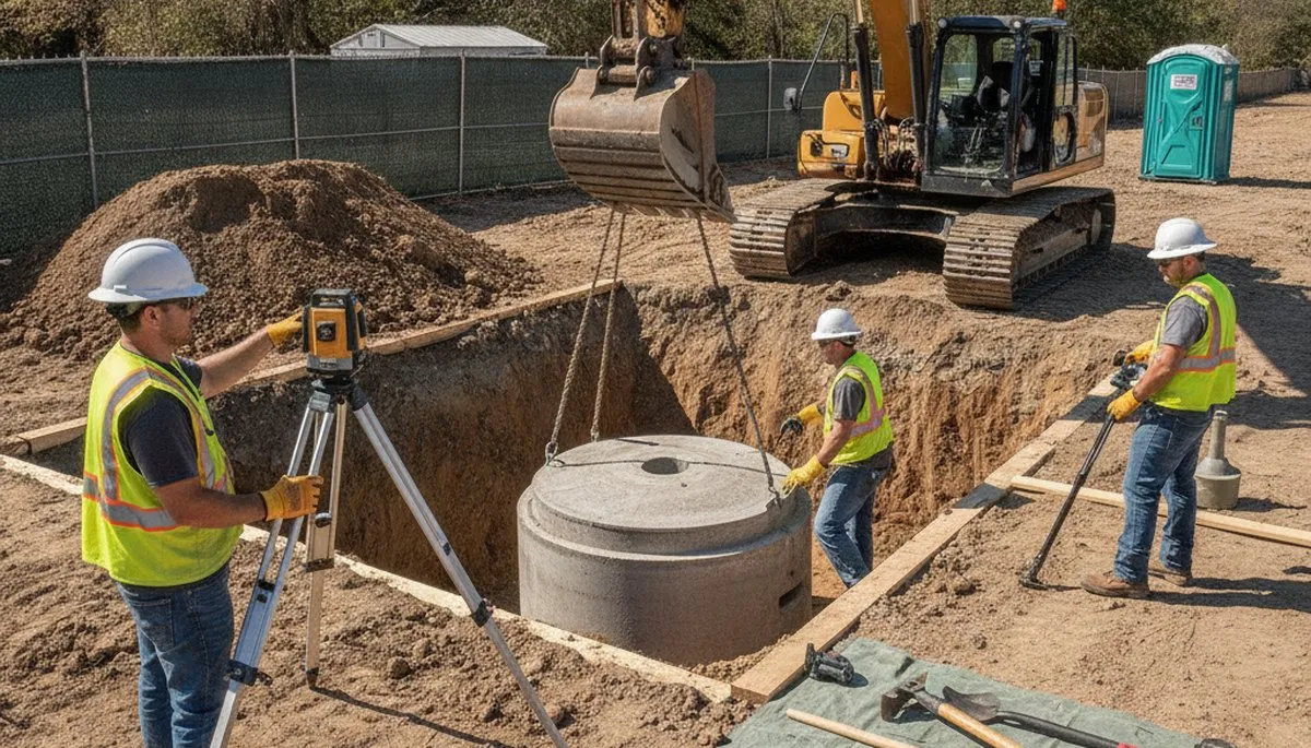 Septic tank installation for Chico, CA homes by On Call Plumbers with site prep and expert setup
