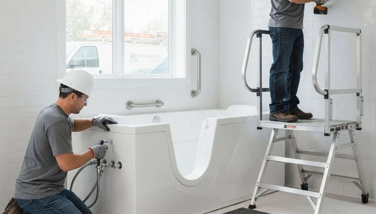 Walk in tub installation by Chico, CA plumbers for safer, comfortable home bathing
